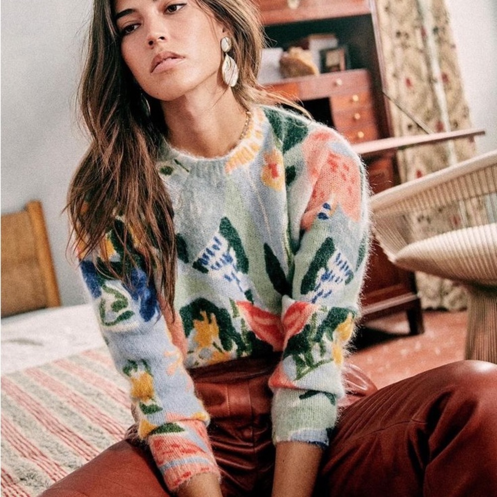 Sézane Salvador Floral Sweater